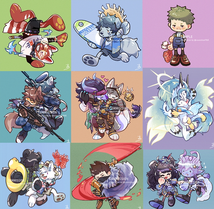 【Q版】chibi塗塗驚喜包🎄🎃💘節日,主題指定歡迎! - 玄少 | Clibo 同人委託平台